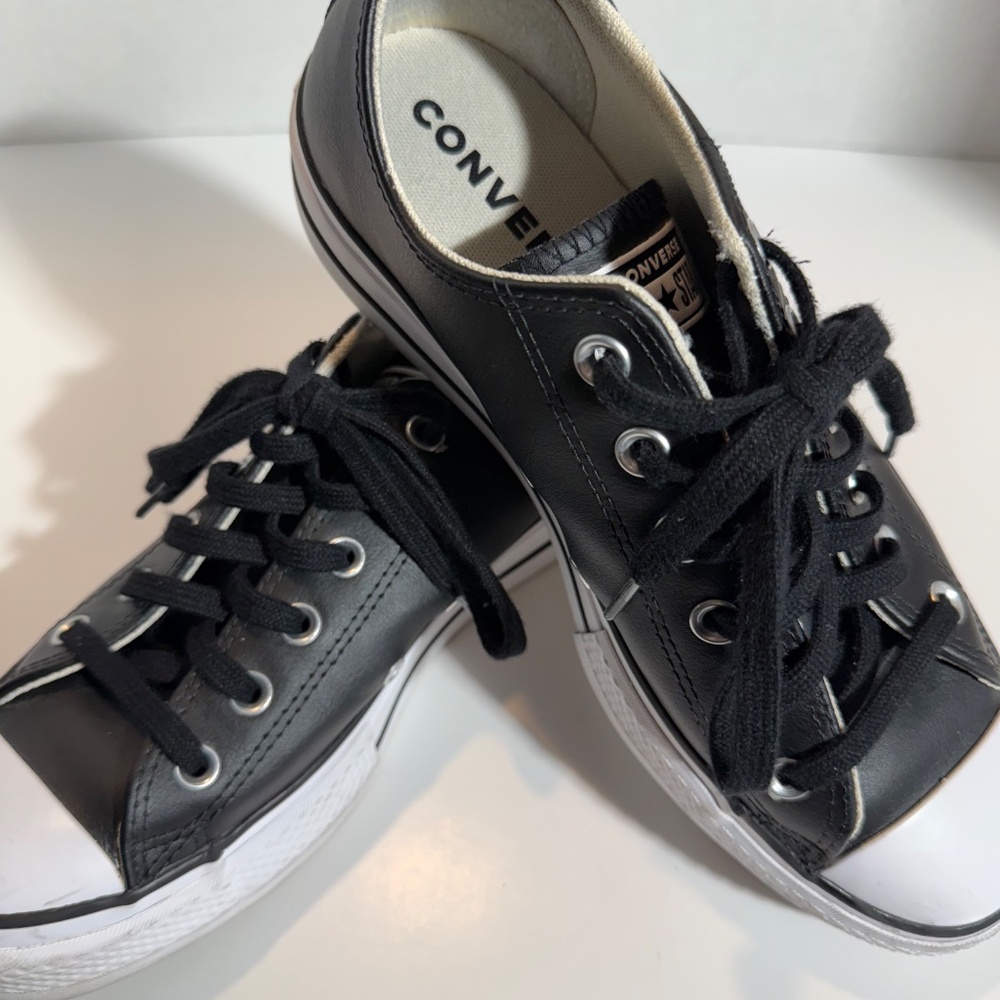 Converse Chuck Taylor All Star Lift Platform Leather Sneakers - Picture 3 of 7